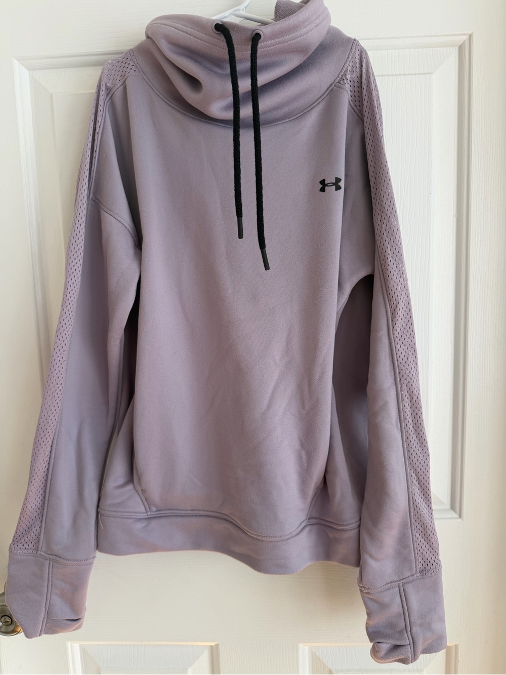 Under Armour Women's Lavender Cowl Neck Pullover with Black Drawcords